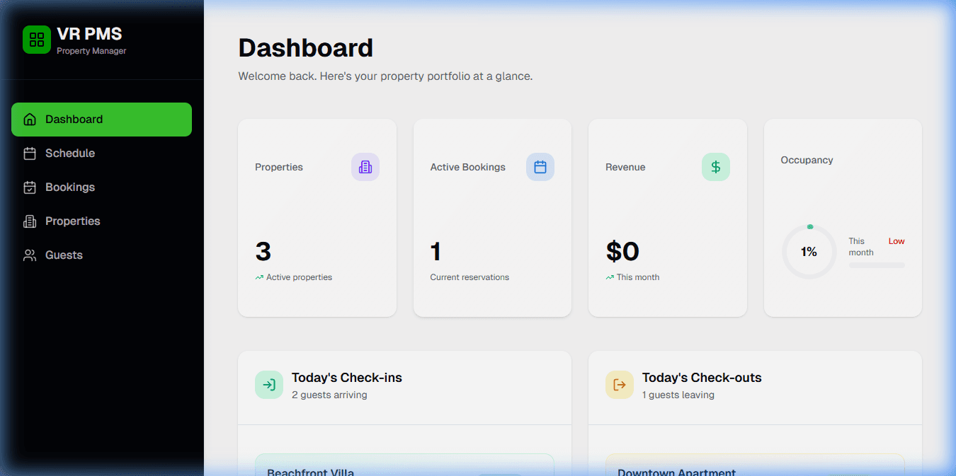 Captura de pantalla del proyecto: VR PMS